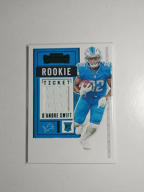 DAndre Swift 2020 Contenders Rookie Ticket Swatch/Patch Green Parallel RC