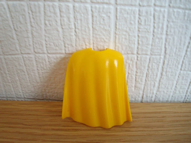 Cape Playmobil Blanche Longue Avec Col Et Motifs Noirs - Accessoire Figurine N°7551