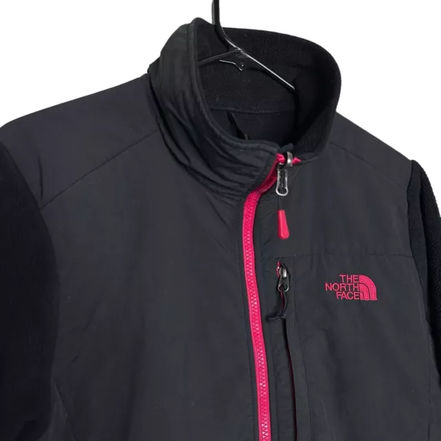 The North Face Jacket Womens Medium Black Pink Denali Fleece Polartec Full Zip