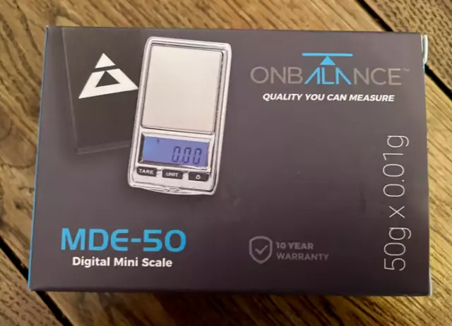 Mde-50 On Balance Mini De ‘Elite’ Miniscale 50G X 0.01G  Digital Scale Jewellery