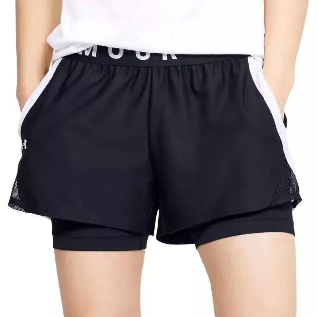 Under Armour Womens Play Up 2 In 1 Training Shorts - Black