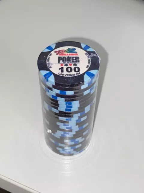 BLISTER da 25 Fiches - Poker chips ceramica replica RIO World Series Valore 100