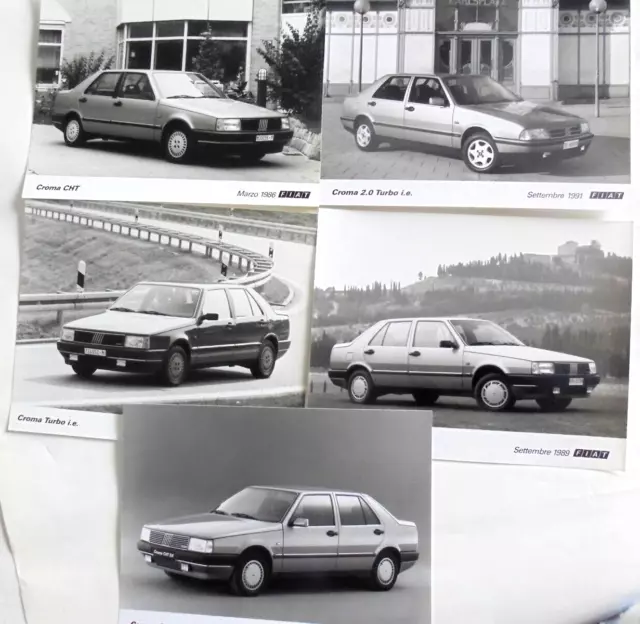 Fiat Croma CHT SX Turbo i.e. Original Press Photograph x 5 Excellent JOB LOT