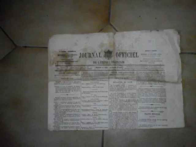 Journal Officiel de l'Empire Français. 1re année. n° 60. 1er mars 1869.