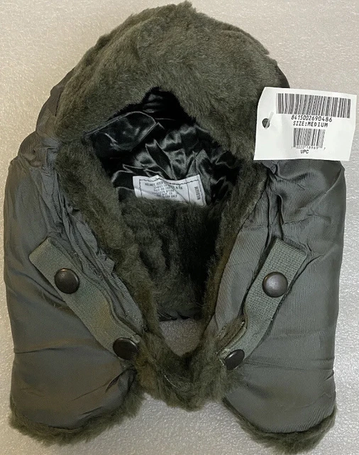 US Military B-9B USAF Flyers Winter Insulated Green Fur Hunting Hat/Helmet NEW US Military B-9B USAF Flyers Winter Insulated Green Fur Hunting Hat/Helmet NEW
