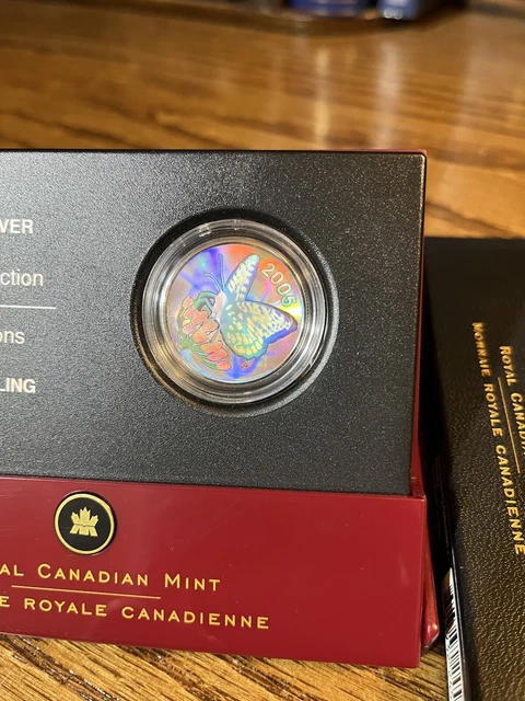 2005 SPANGLED FRITILLARY Butterfly 50-Cent Silver Coin RCM Royal ...