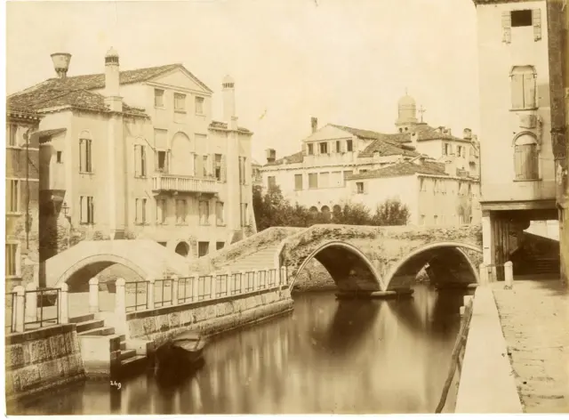 Italie, Venezia Vintage albumen print.  Tirage albuminé  20x25  Circa 1880