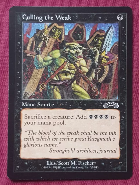 Magic The Gathering EXODUS CULLING THE WEAK black card MTG