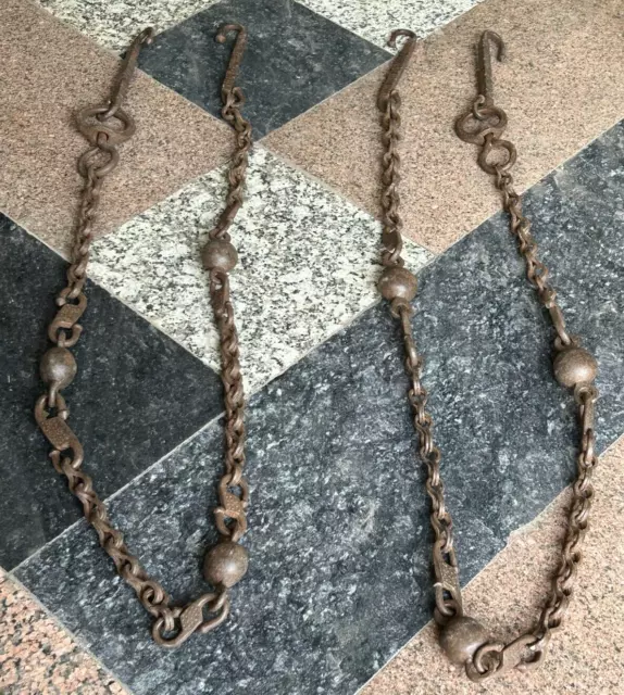 Alt Selten Vintage Handgeschmiedet Einzigartig Rustikal Eisen Kette,Swing / Lamp