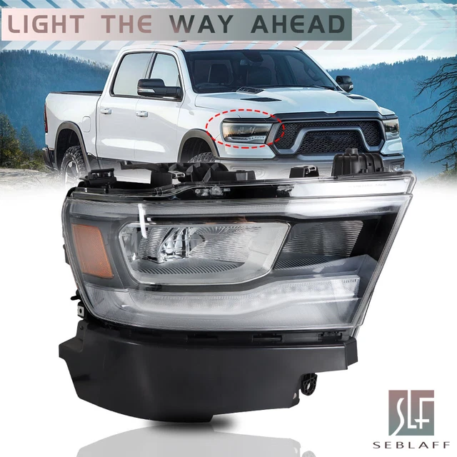 HEADLIGHT HEADLAMP FOR 20192021 Dodge Ram 1500 Full LED w/ LED DRL