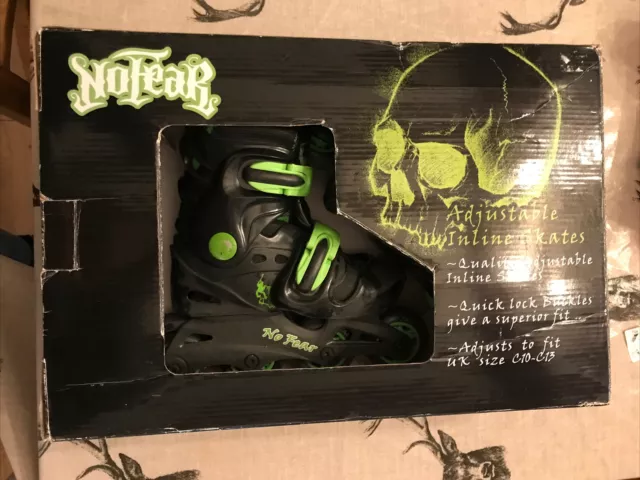 no fear adjustable in-line skates UK size 10 to 13