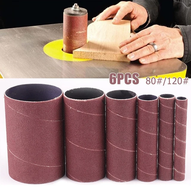 Ensemble de 6 manches tambour de ponçage pour polissage et finition professionn