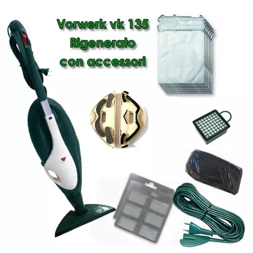 Vorwerk Folletto VK 135 220W Scopa Elettrica Aspirapolvere - Verde/Bianco