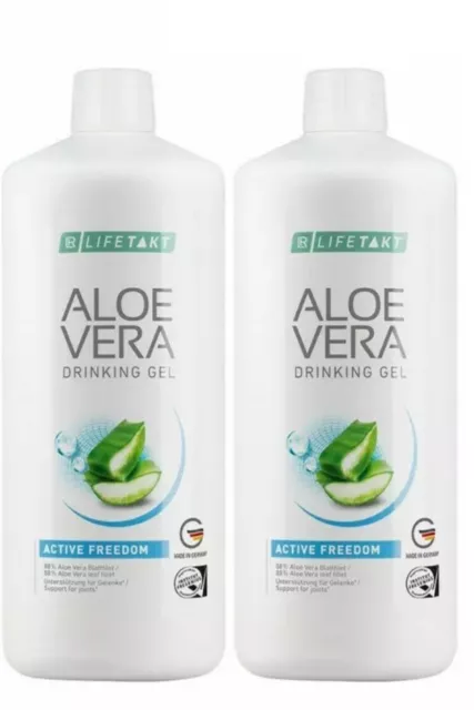 LR Aloe Vera Drinking Gel 2er-Set je 1Liter Freedom Neu Gelenke Knochen Athritis