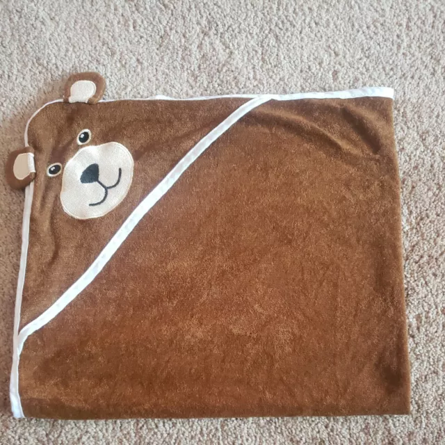 Baby Bear Soft Thin Hooded Towel with Matching Wash Cloth