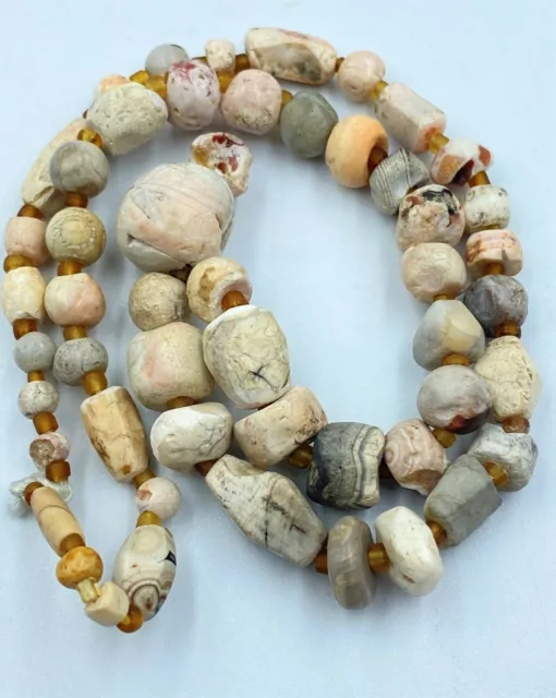 Old Beads Dzi Carnelian Agate Ancient Himalayan Antiquities Tibetan Jewelry Mala