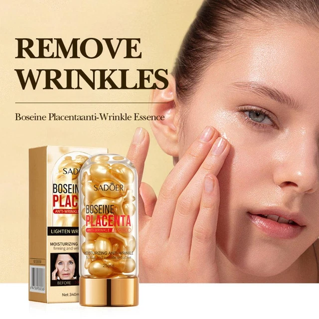 HYALURONIC ACID FACE Serum Capsules Placenta anti Wrinkle Moisturizer