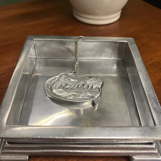 University Of Florida Arthur Court Napkin Holder W/ Gator Medallion Aluminum-7”