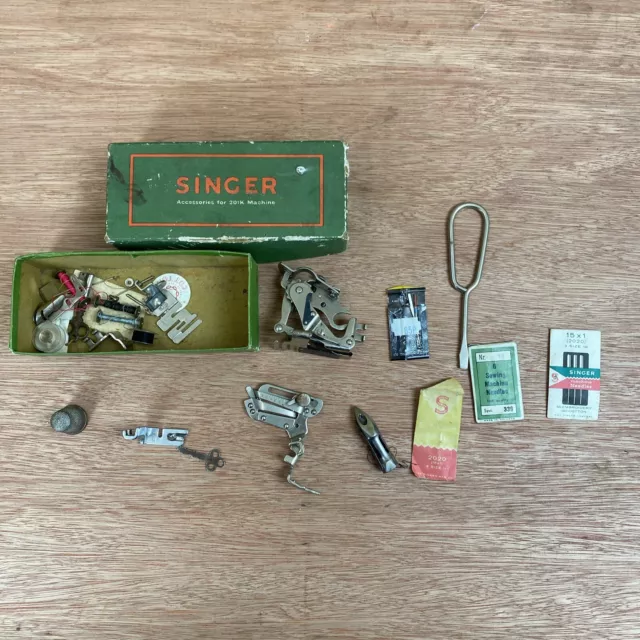 singer 201k  Boxed sewing machine attachments Parts Bits