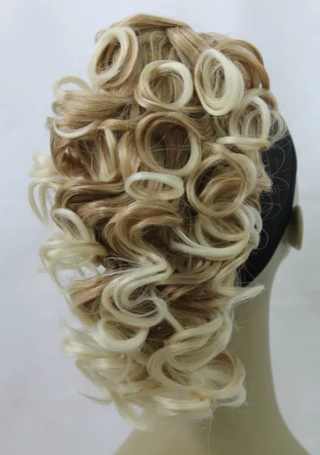 UK Women Curly Synthetic Hairpiece Claw Clip In Ponytail Hair Extension UPDO 12"