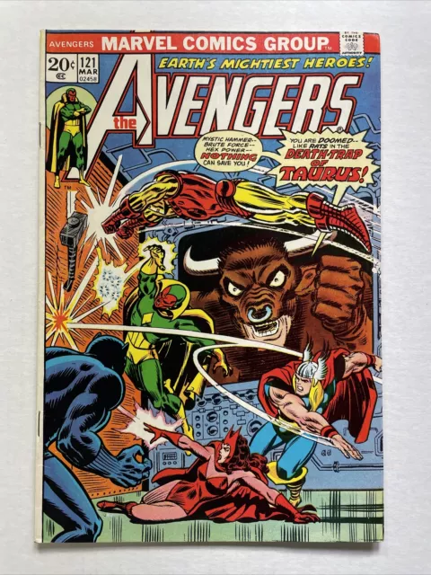 Cómics de Marvel 1974 de Avengers #121 en muy buen estado