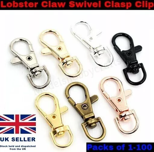 37mm Lobster Claw Swivel Clasp Clips Bag Key Ring Hook Findings Keychain lanyard