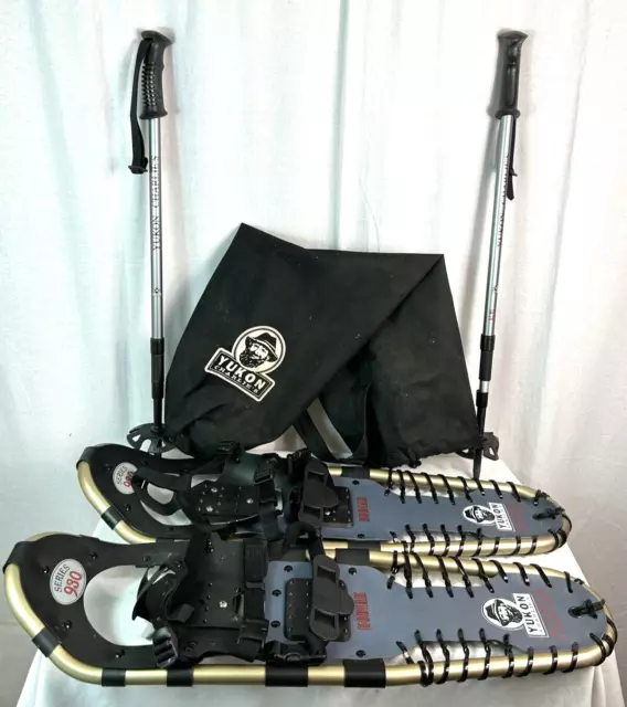YUKON CHARLIE'S 930 Mountain Profile Snowshoes w/ Poles & Bag 54.62