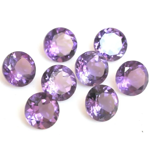 Wholesale Lot 5mm to 10mm Round Facet Natural Amethyst Loose Calibrated Gemstone