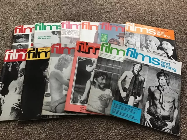 FILM AND FILMING MAGAZINE X 12 EDITIONS 1971 COMPLETE RUN FULL YEAR Magazines