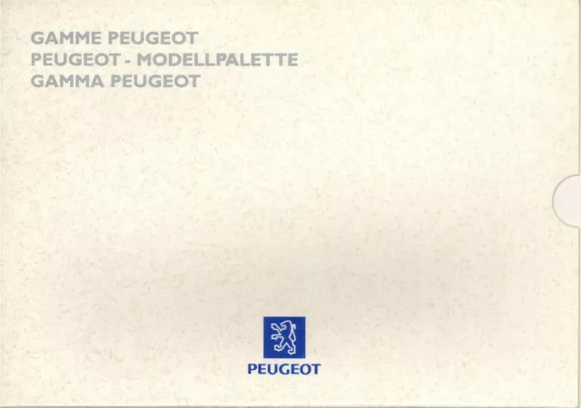 Catalogue prospekt brochure Peugeot gamme tourisme 1997 CH