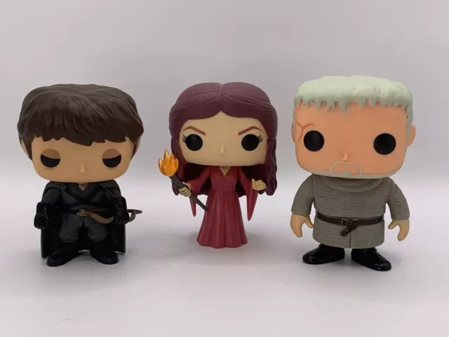 FUNKO POP VINYL 'Game of Throne' Hodor/Ramsay/Melisandre Figures NO BOXES LOOSE