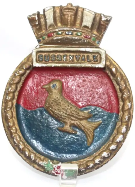 Genuine Royal canadian navy ship medallion cast aluminum crest Sussexvale HMCS