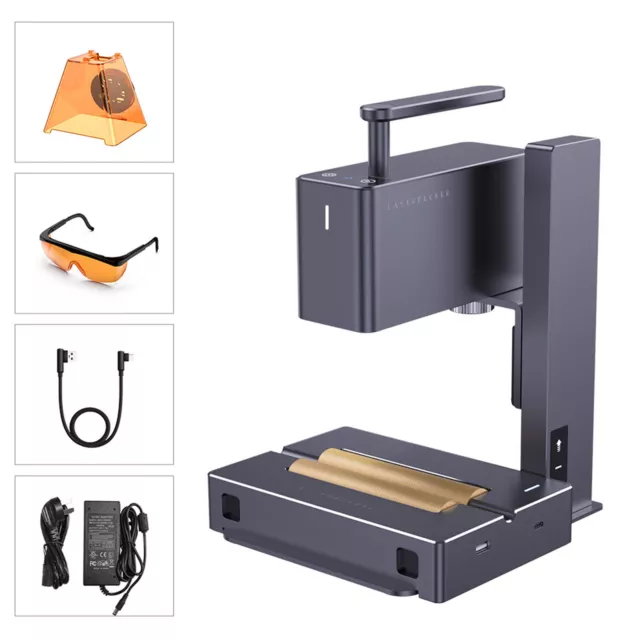 Laser Pecker L2 Pro Laser Engraver Machine 60W Engraving Carving Cutter w/Roller
