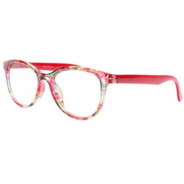 Lunettes De Lecture Rondes Fleuries - Dioptrie +2 - Style Rétro Femme - Rose