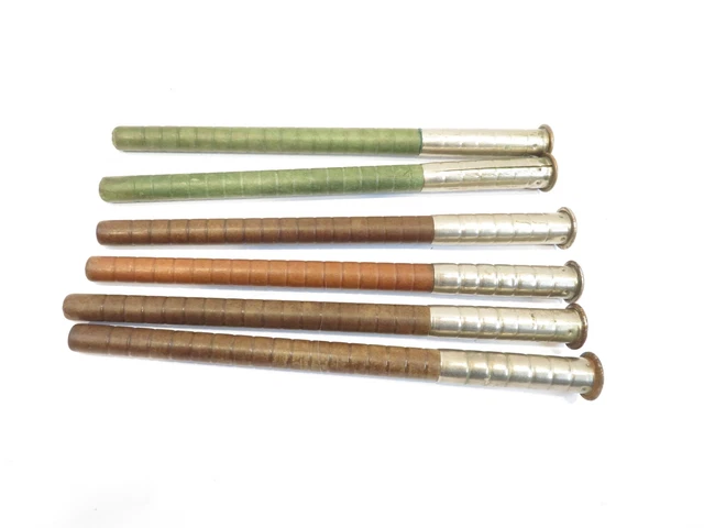 Vintage Antique Lot 6 Wooden Spool Textile Mill Thread Bobbin Farmhouse Spindle