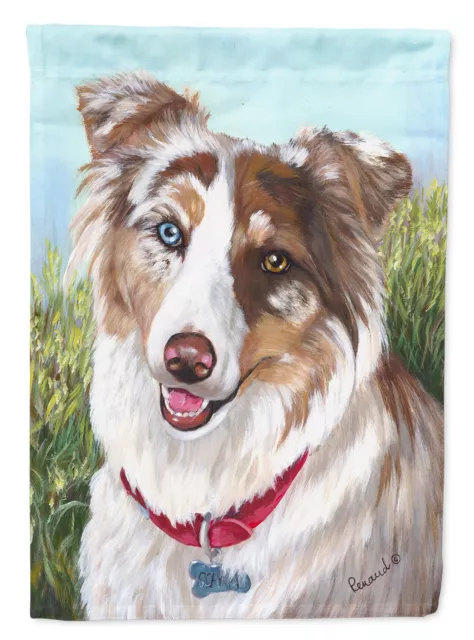 Australian Shepherd Scarlet Flag Canvas Large House Size PPP3009CHF