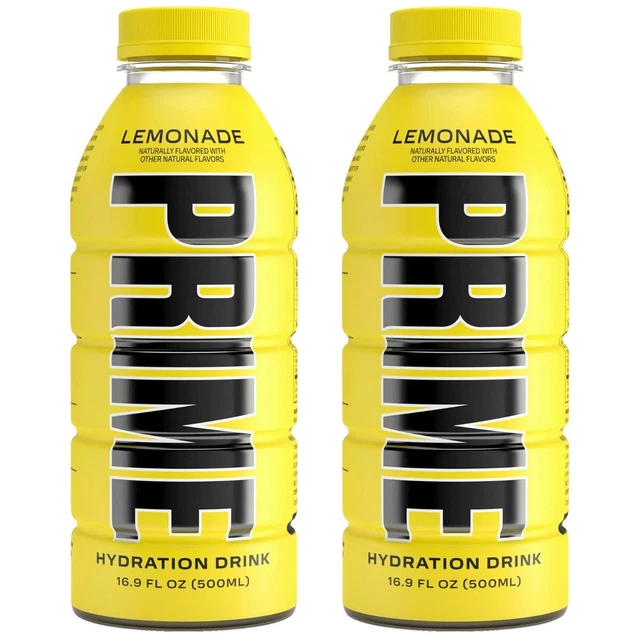 PRIME HYDRATION LEMONADE Sports Drink 16.9 Fl Oz 2 Pack Lifestyle