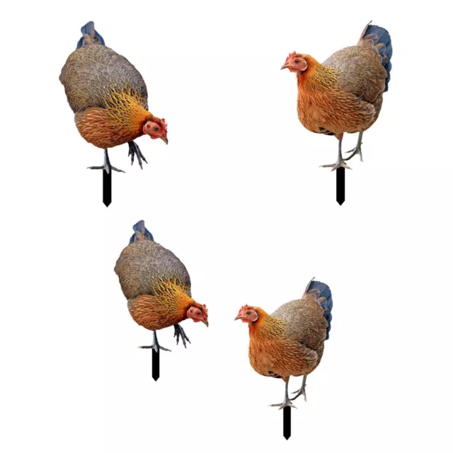 Realistic Chicken Sculpture Hen Figurines Garden for Outdoor Farm Backyard