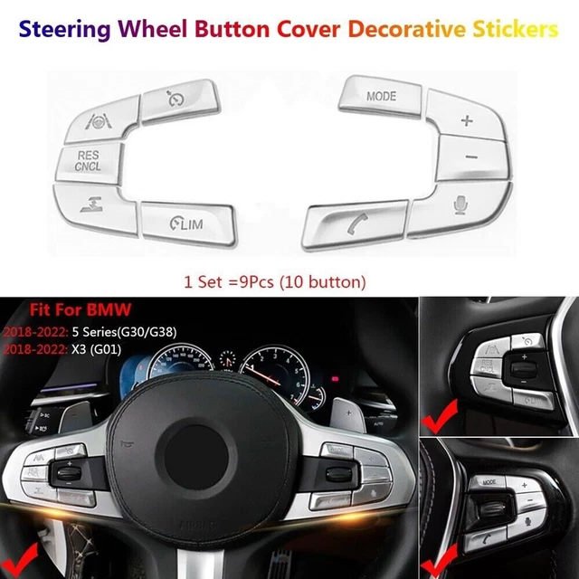 Knopfaufkleber Aluminium Material Für BMW 5er Für G30 G38 X3 G01 18–22