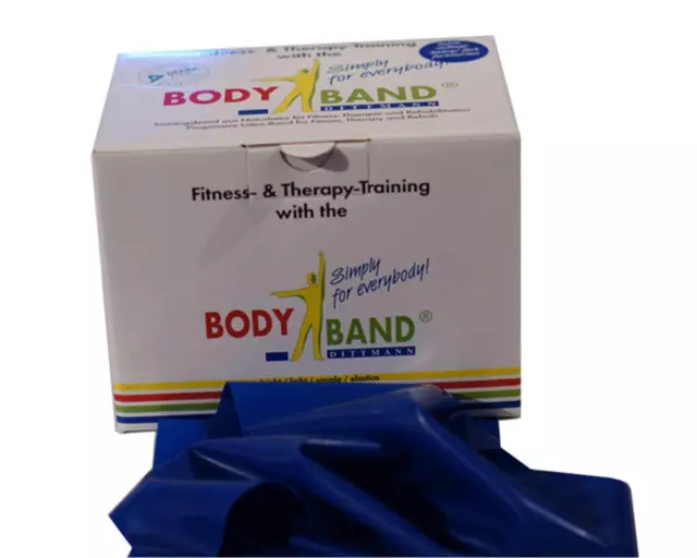 BodyBand blau (extra stark) als Meterware - Fitnessband Gymnastikband