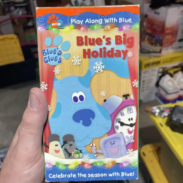 BLUE'S CLUES BLUE'S Big Holiday Nick Jr. Steve VHS Vintage Tape Movie ...