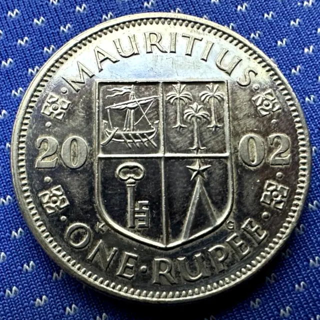 2002 Mauritius 1 Rupee Coin UNCIRCULATED  RARE CONDITION #M562