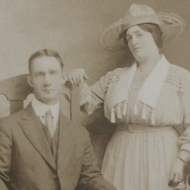 Vintage 1920 Photo of Couple Postcard Period Costume Pristine Condition Unsigned 2