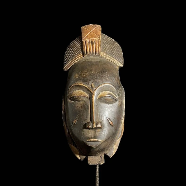 Masque De Carnaval Plein Visage Vintage Rigide - Pour Soirée, Bal Costumé, Halloween - Or - 20,1 X 14,6 Cm - 13