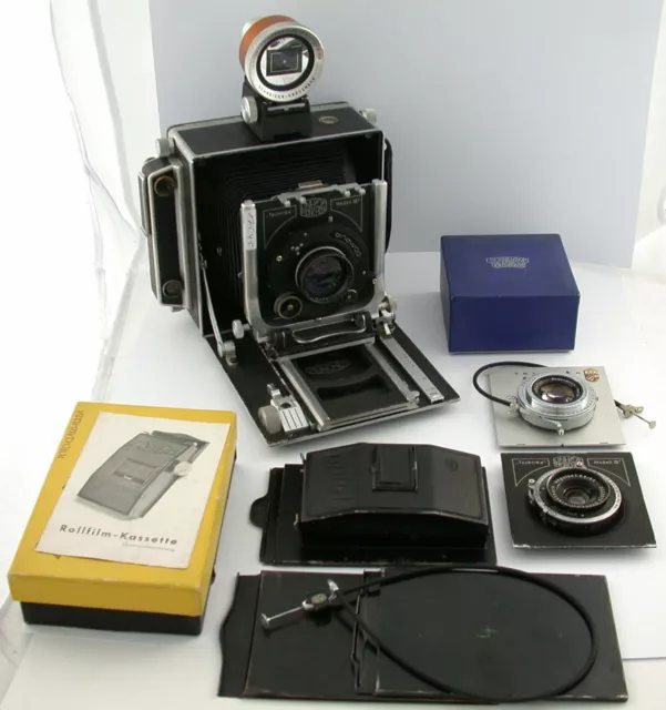 LINHOF Super Technika III 9x12 Cutter etc. 3 Lens Full Set Finder 6x9/722