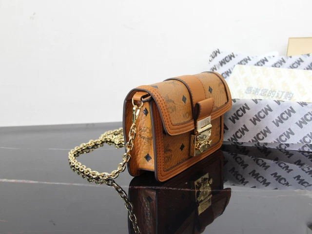 MCM Patricia Powder Brown Half Moon Convertible Crossbody Bag NWT shoulder bag