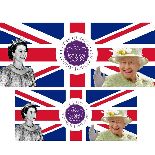 2 X QUEEN Jubilee 2022 Banner Platinum Jubilee Poster Party Decoration EUR 17,56 PicClick FR