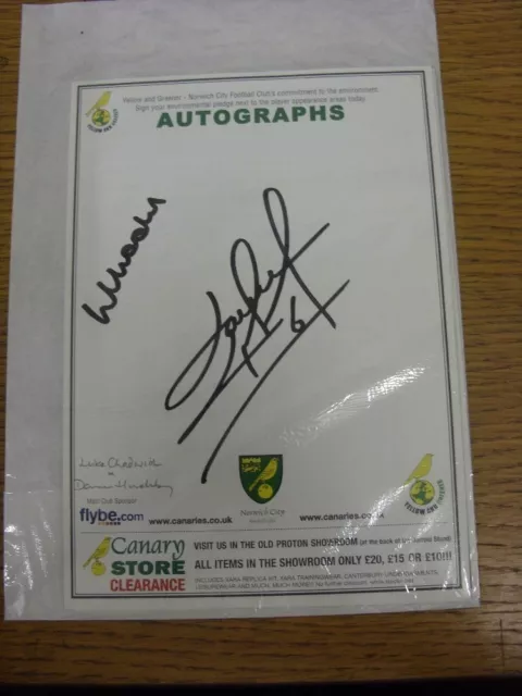 27/04/2008 Norwich City: Open Day Official Programme - Hand Signed/Autographed T