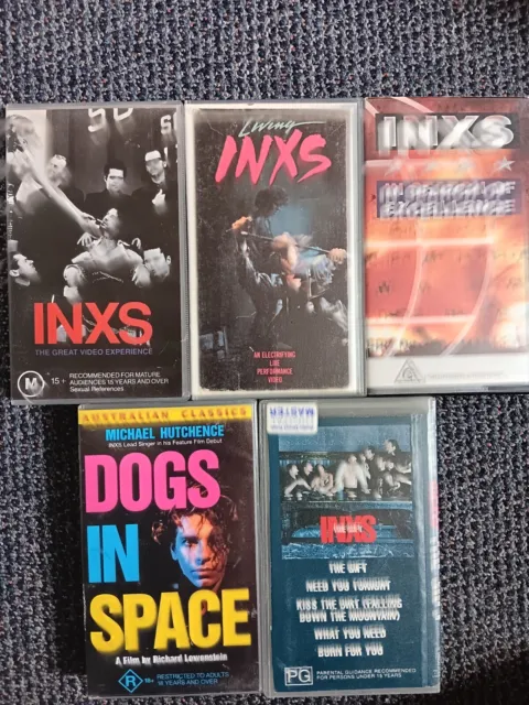 Inxs VHS Videos 5 X Bundle