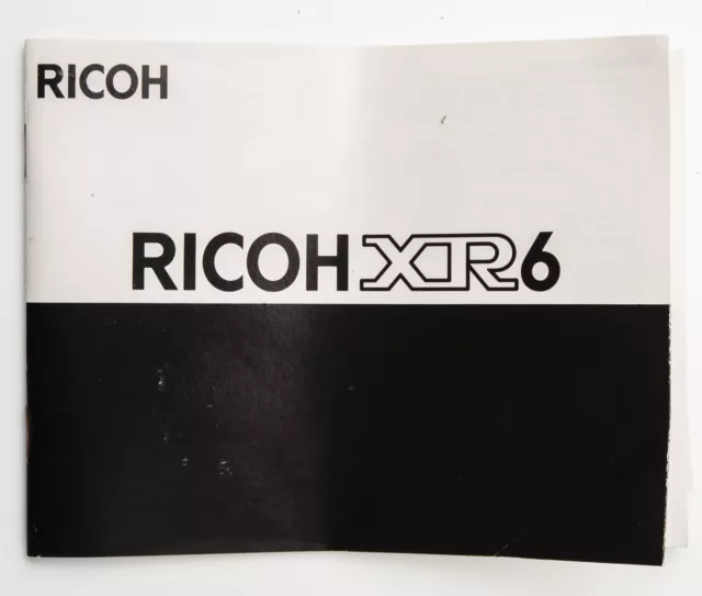 Bedienungsanleitung Ricoh XR6 XR 6 Anleitung  Instruction